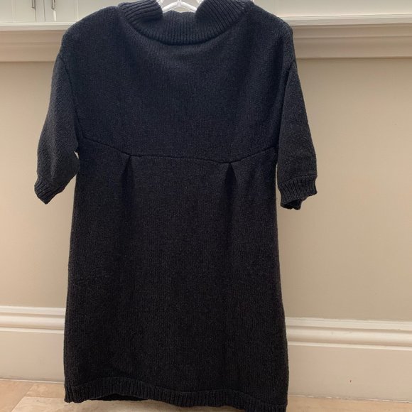 VINCE Sweater Charcoal Soft Wool Chunky Knit Button-Up Cardigan Jacket/dress M - Picture 3 of 8